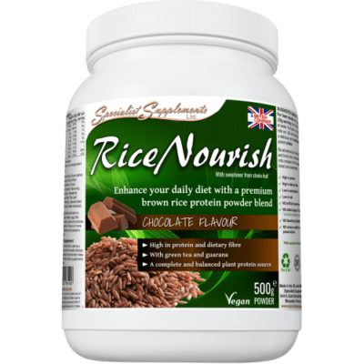 RiceNourish Chocolate Flavour Rice Protein 500g Powder (1)